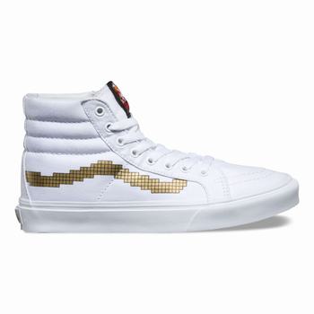 Damske Kotnikove Tenisky Vans Sk8-Hi Slim Zlate VA47QPJSV